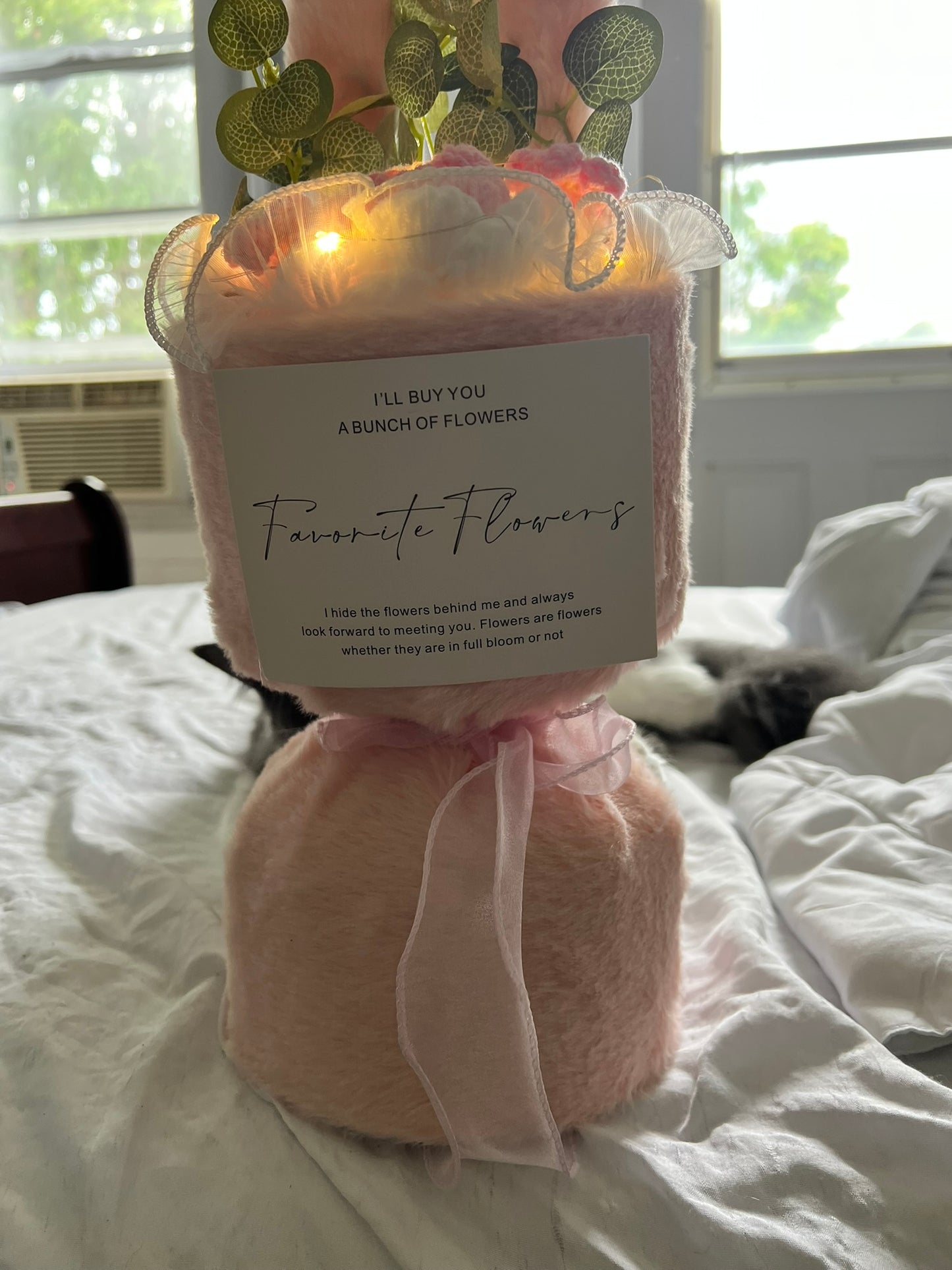 Rabbit Ears Plush Flower Crochet Bouquet